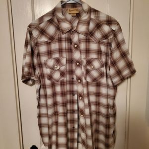 Roebuck and Co. Western Short Sleeved Button Down with Pearl Snaps